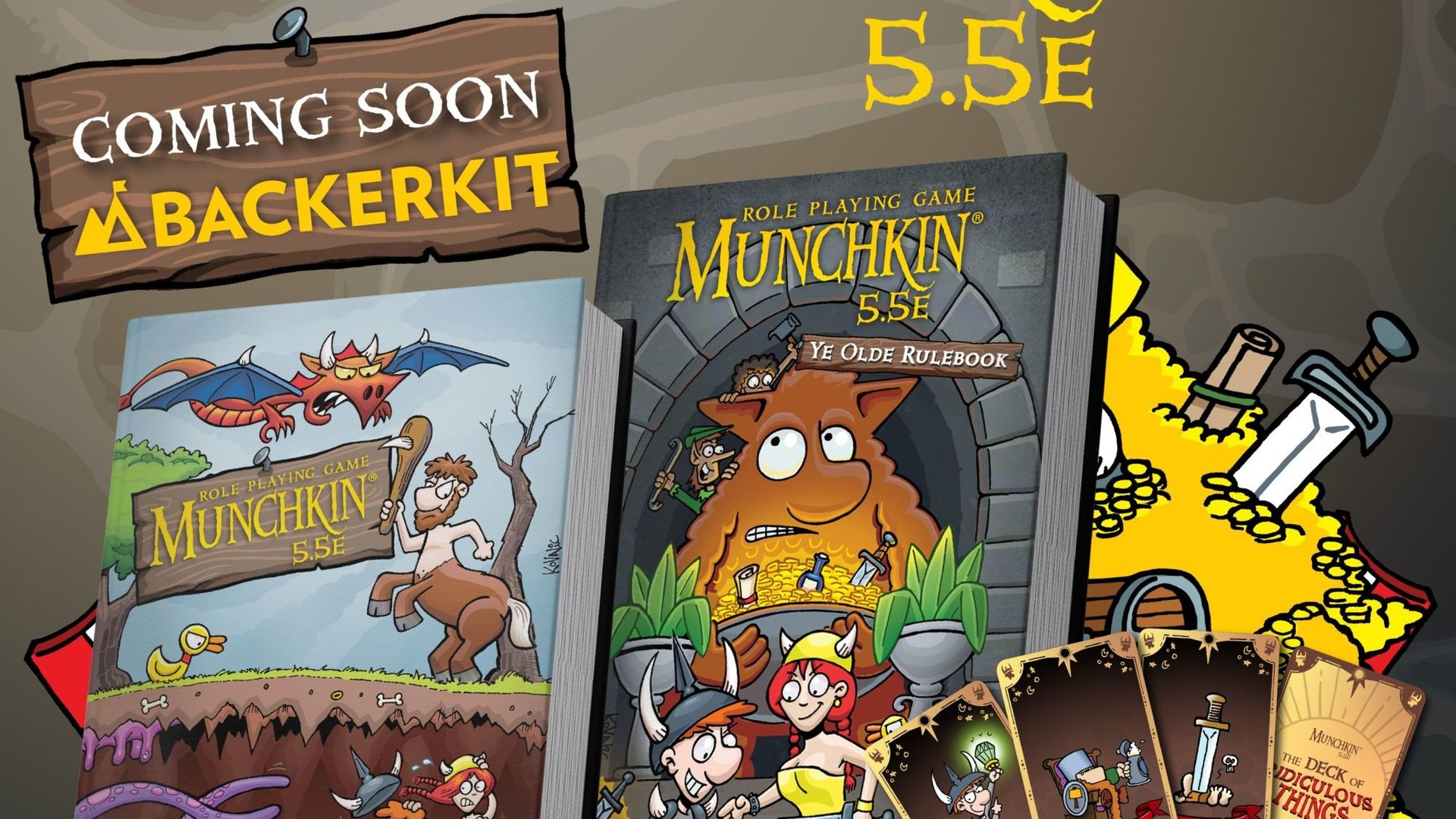 Munchkin's joke finally gets a BackerKit rulebook date